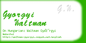 gyorgyi waltman business card